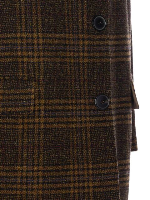 MARANT ÉTOILE checked V-neck wool single breasted coat - Brown - zdjęcie produktu nr 2