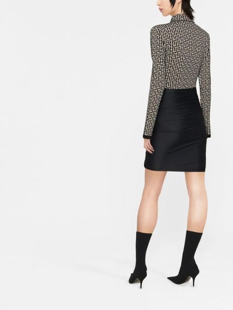 Balenciaga gathered stretch mini skirt - Black