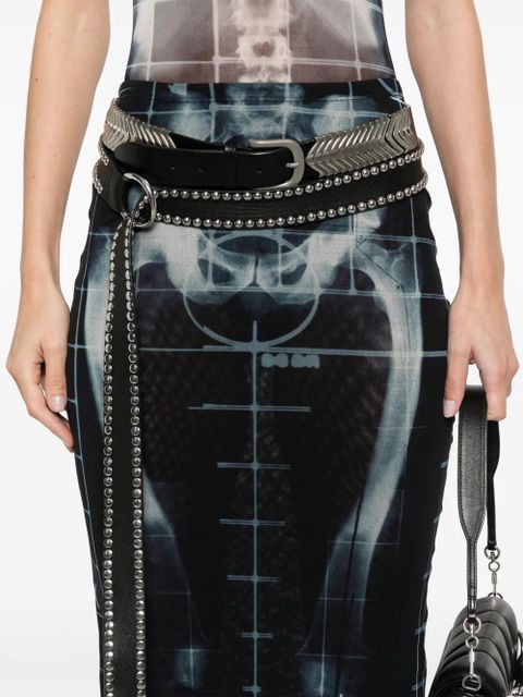 Jean Paul Gaultier X-Ray maxi skirt - Black
