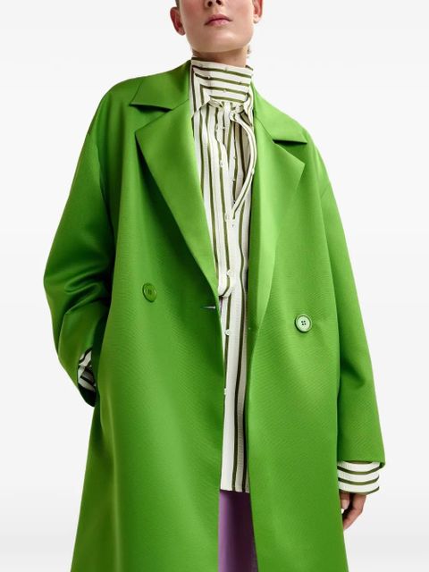 Essentiel Antwerp notched-lapel double-breasted coat - Green