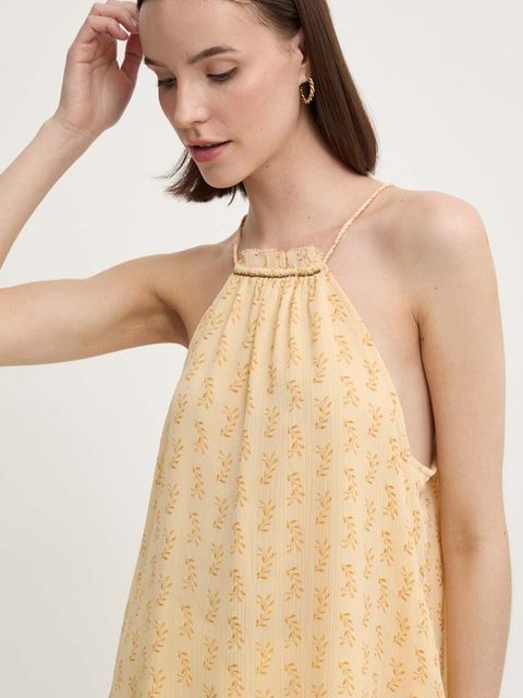 Pepe Jeans bluzka MAFFIE damska kolor żółty wzorzysta PL304886