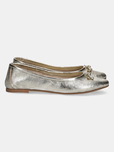 Answear.LAB baleriny skórzane kolor złoty - zdjęcie produktu nr 2