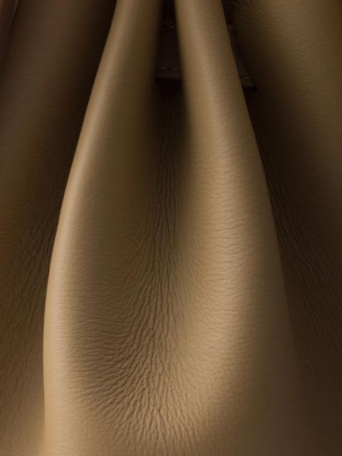 Prada large leather tote bag - Neutrals