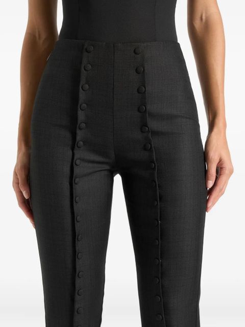 Manière De Voir Therese button-detail tailored trousers - Black