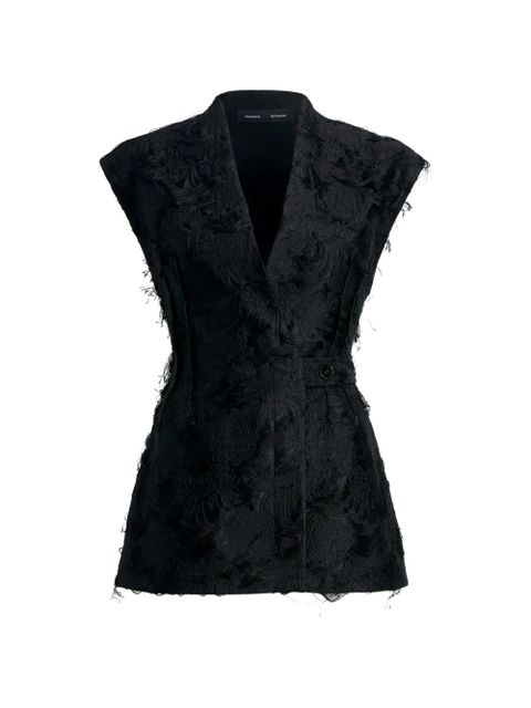 Proenza Schouler Cindle jacquard gillet - Black - zdjęcie produktu nr 1