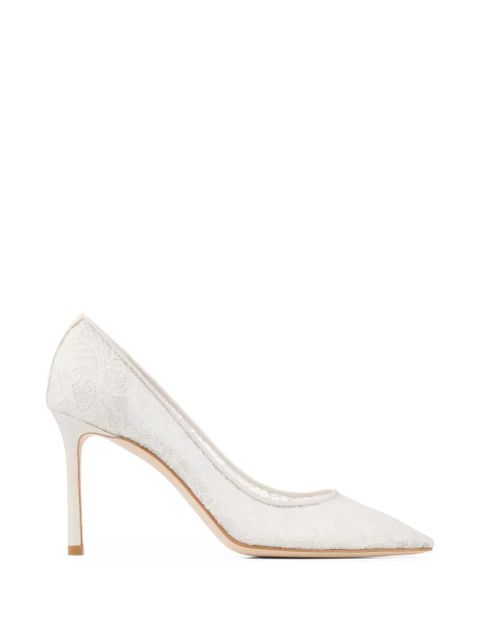 Jimmy Choo Romy lace pointed pumps - White - zdjęcie produktu nr 1
