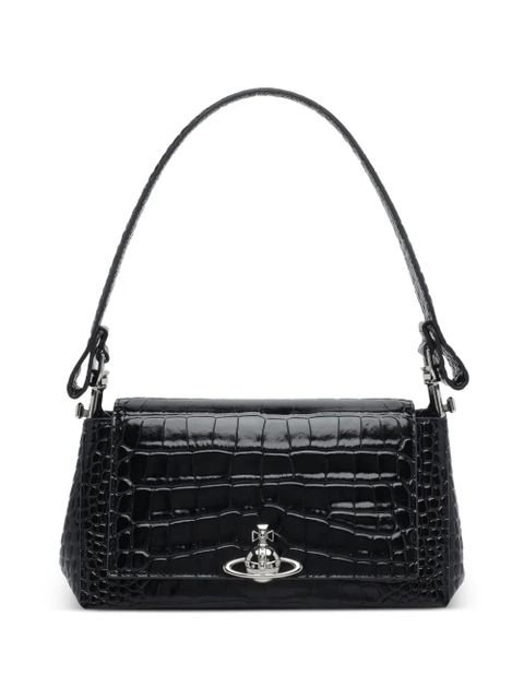 Vivienne Westwood medium Hazel logo-plaque shoulder bag - Black - zdjęcie produktu nr 1