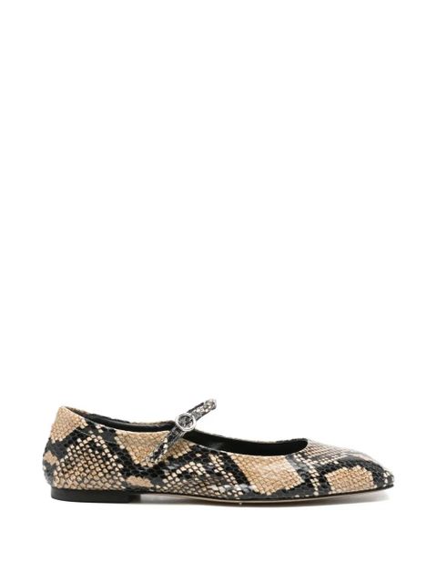 Aeyde Uma snake-print ballet flats - Neutrals - zdjęcie produktu nr 1