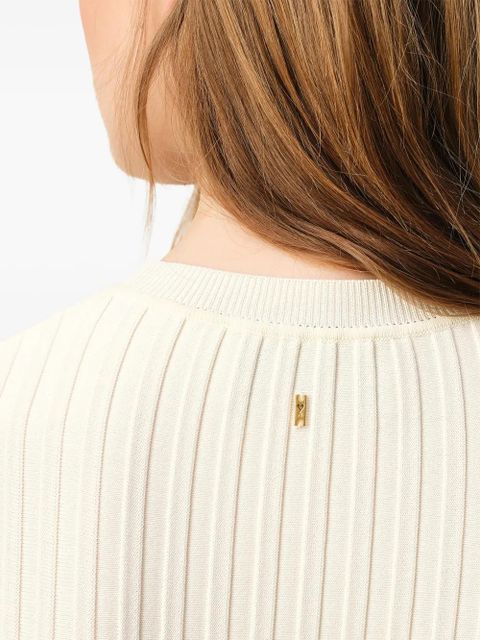 AMI Paris ribbed mini dress - Neutrals