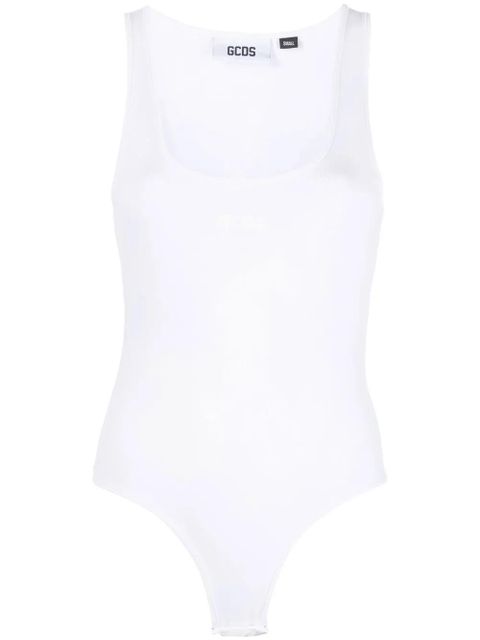 GCDS logo-print sleeveless bodysuit - White - zdjęcie produktu nr 1