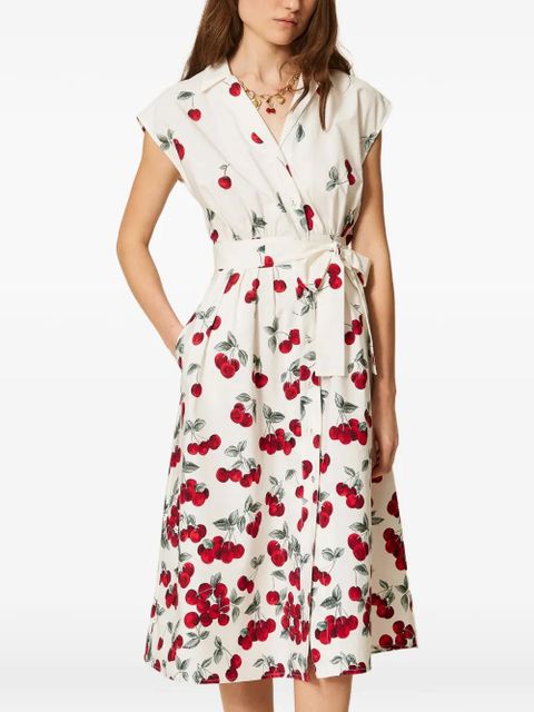 TWINSET cherry-print midi dress - Neutrals - zdjęcie produktu nr 2