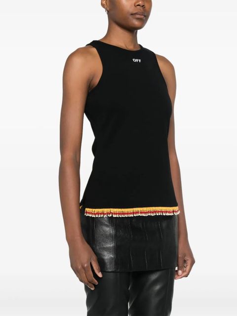 Off-White beaded tank top - Black
