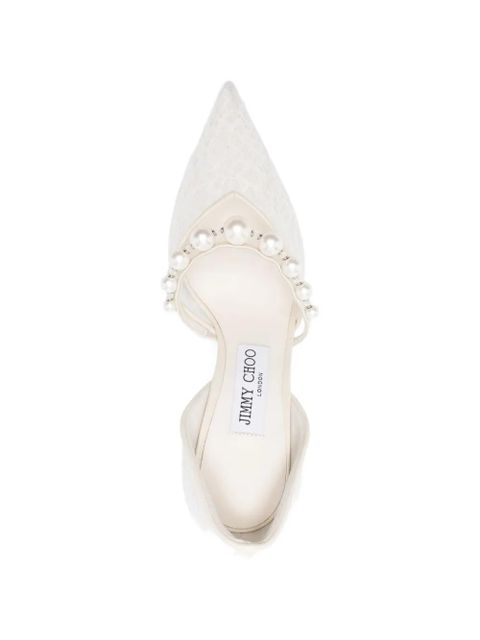Jimmy Choo Aurelie pearl-lace pumps - White