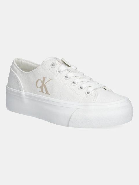 Calvin Klein Jeans tenisówki VULC FLATFORM LOW CV MG damskie kolor biały YW0YW01763 - zdjęcie produktu nr 1