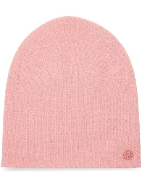 Maison Michel Loli logo-plaque cashmere beanie - Pink - zdjęcie produktu nr 1