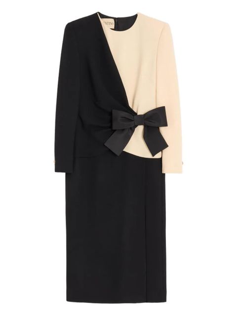 Valentino Garavani bow-detail crepe midi dress - Black - zdjęcie produktu nr 1