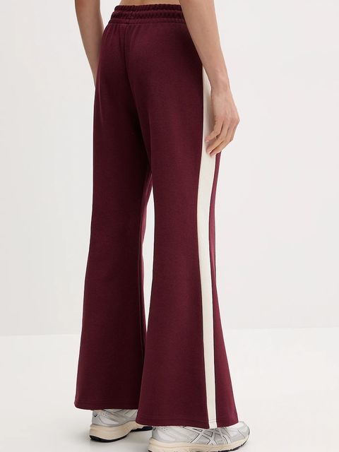 Puma spodnie dresowe damskie kolor bordowy wzorzyste 632138 - zdjęcie produktu nr 2