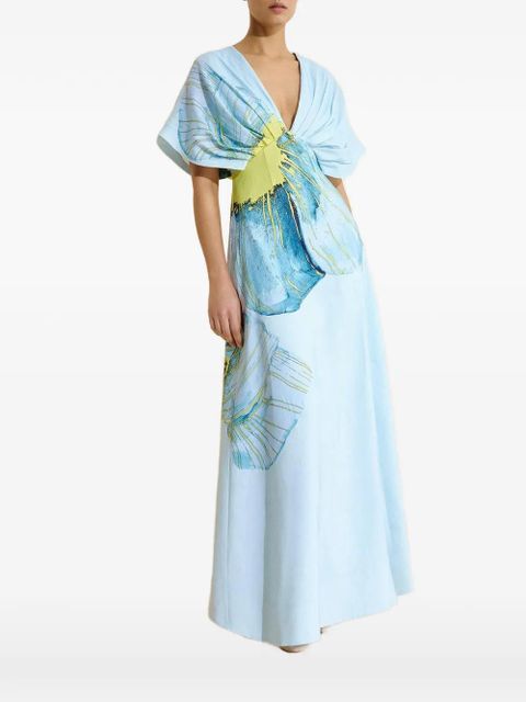 Acler Glamorgan floral V-neck maxi dress - Blue - zdjęcie produktu nr 2