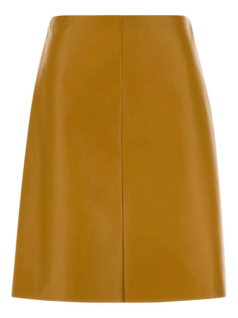Miu Miu leather mini skirt - Yellow - zdjęcie produktu nr 1