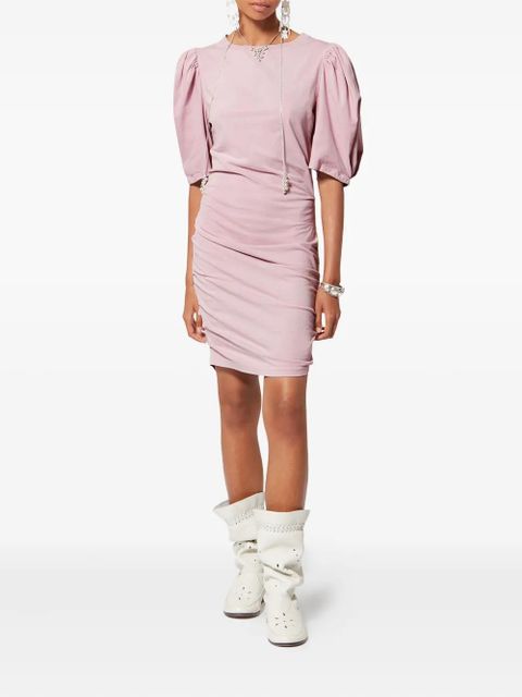 ISABEL MARANT Mylda puff-sleeve ruched mini dress - Pink