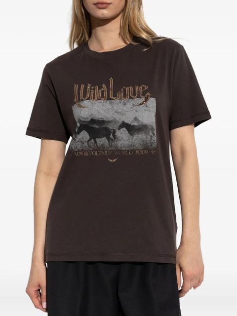 Zadig&Voltaire graphic-print T-shirt - Brown - zdjęcie produktu nr 2