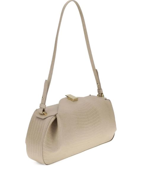 Yuzefi Oyster embossed-leather clutch bag - Neutrals