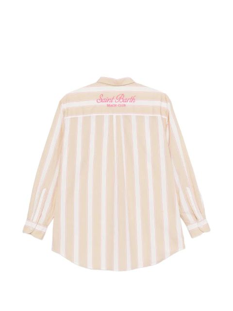 MC2 Saint Barth striped embroidered shirt - Neutrals - zdjęcie produktu nr 2