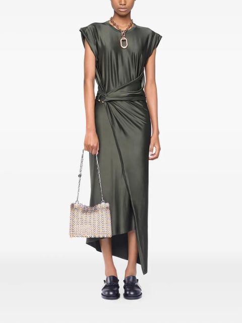 Rabanne draped satin midi dress - Green - zdjęcie produktu nr 1