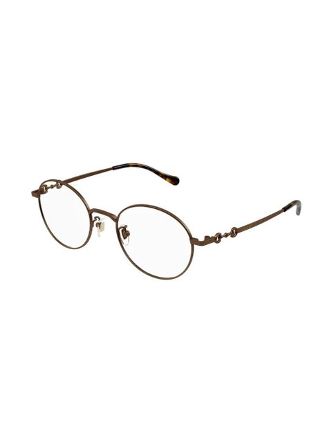 Gucci Eyewear round-frame glasses - Brown - zdjęcie produktu nr 2