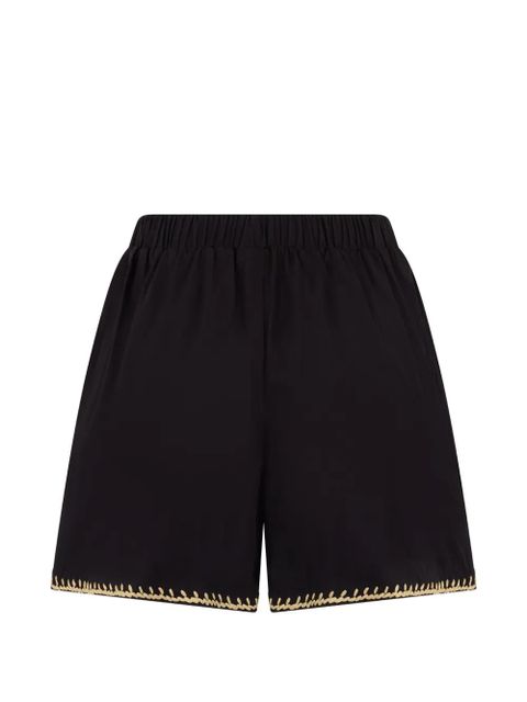 Valentino Garavani embroidered-trim shorts - Black - zdjęcie produktu nr 2