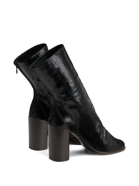 LEMAIRE 80mm Glove Eel leather block-heel boots - Black