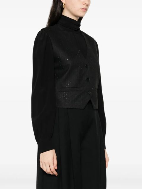 Maje buttoned vest - Black