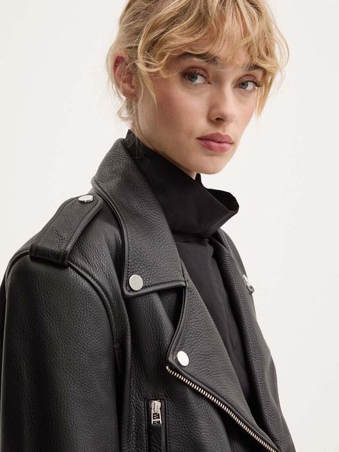 Remain ramoneska skórzana Biker Leather Jacket