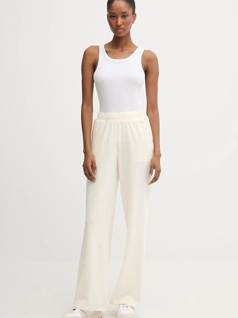 BOSS spodnie lounge damskie kolor beżowy gładkie 50550716 - zdjęcie produktu nr 2