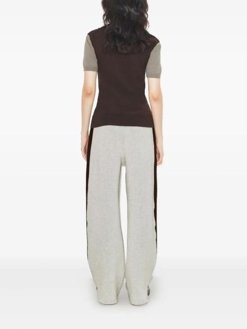 Tory Burch button wool henley T-shirt - Brown - zdjęcie produktu nr 2