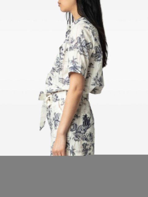 Zadig&Voltaire Tropical Island-print playsuit - White