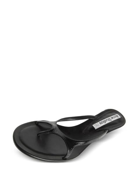 Acne Studios leather heeled sandals - Black