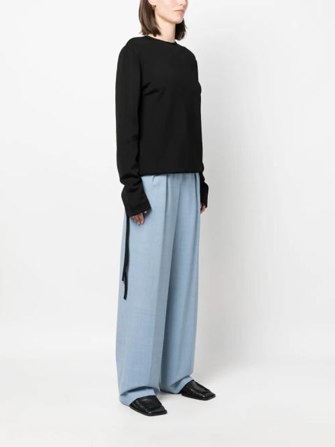 Jil Sander zip-up extra-long sleeve sweatshirt - Black - zdjęcie produktu nr 2