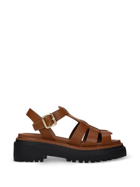 Prada cage-strap platform sandals - Brown - zdjęcie produktu nr 1