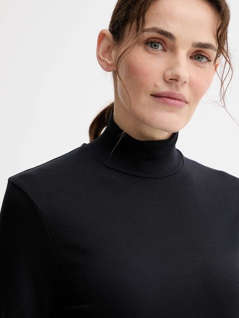 Marc O'Polo t-shirt damski kolor granatowy z półgolfem 508207651177 - zdjęcie produktu nr 2