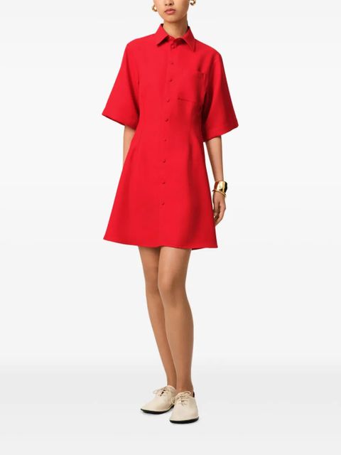 AMI Paris short-sleeved shirtdress - Red