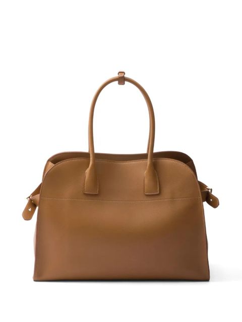 Prada large leather tote bag - Brown - zdjęcie produktu nr 2
