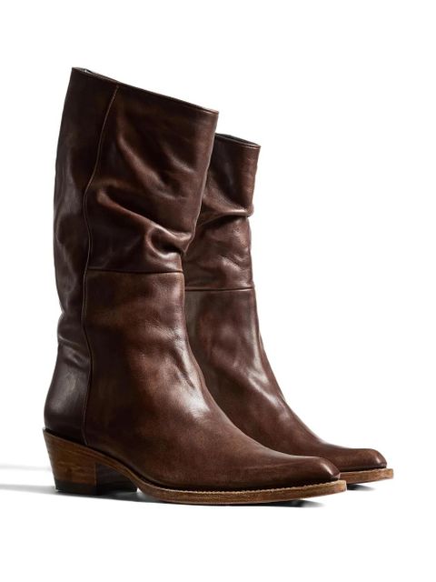 KHAITE 35mm Clive pointed-toe boots - Brown - zdjęcie produktu nr 2