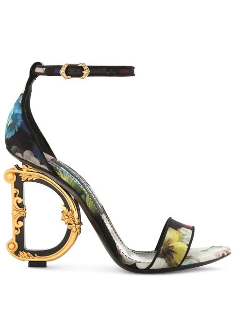Dolce & Gabbana 105mm DG Baroque-heel sandals - Black - zdjęcie produktu nr 1