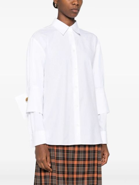 LOEWE long-sleeved cotton shirt - White