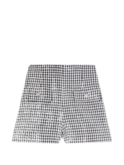SANDRO sequin houndstooth tweed shorts - Black - zdjęcie produktu nr 1