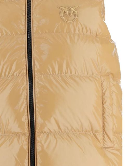 PINKO hooded padded gilet - Yellow