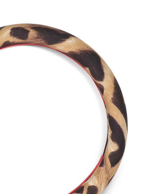 FENDI Fendi Leo animalier-print headband - Brown