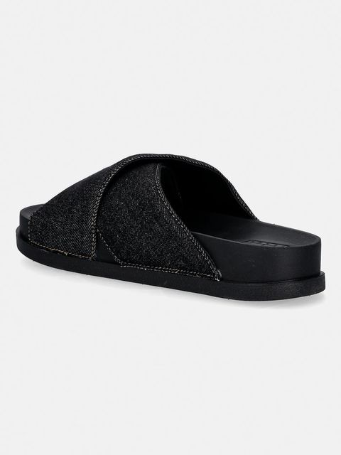 Tommy Jeans klapki TJW COMFORT SLIDES WASHED DENIM