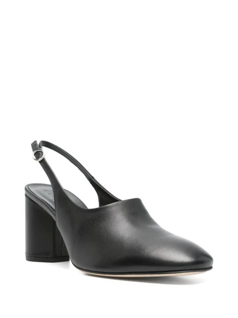 Aeyde 75mm leather slingback pumps - Black - zdjęcie produktu nr 2